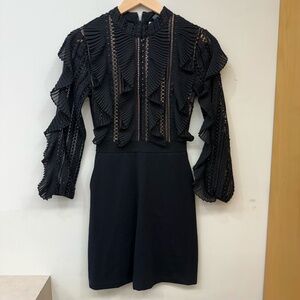 French Connection Patricia Lace Ruffled Mini Dress Size 4